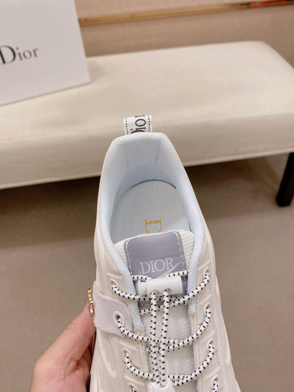 Dior Sculpted Sole Lace-Up Sneakers — detail
