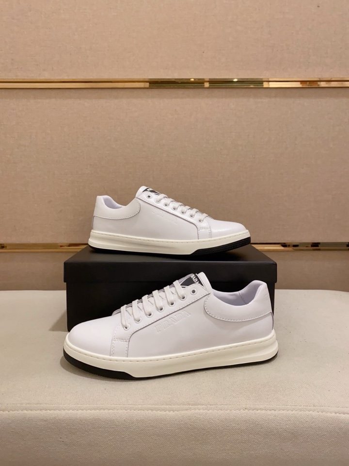 Prada Men's Low-Top Lace-Up Sneakers — front