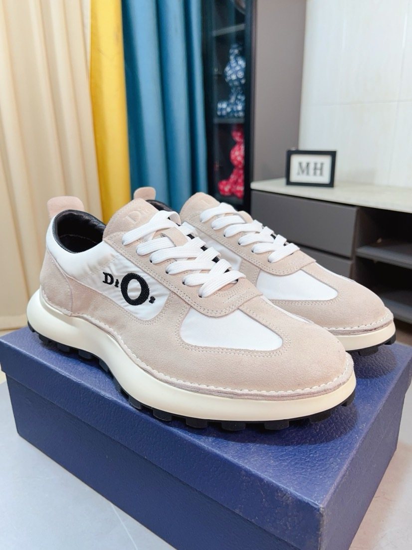 Dior Paneled Lug-Sole Sneakers — front