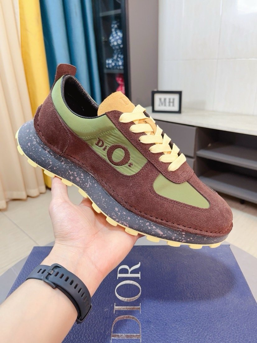 Dior Paneled Lug-Sole Sneakers — model