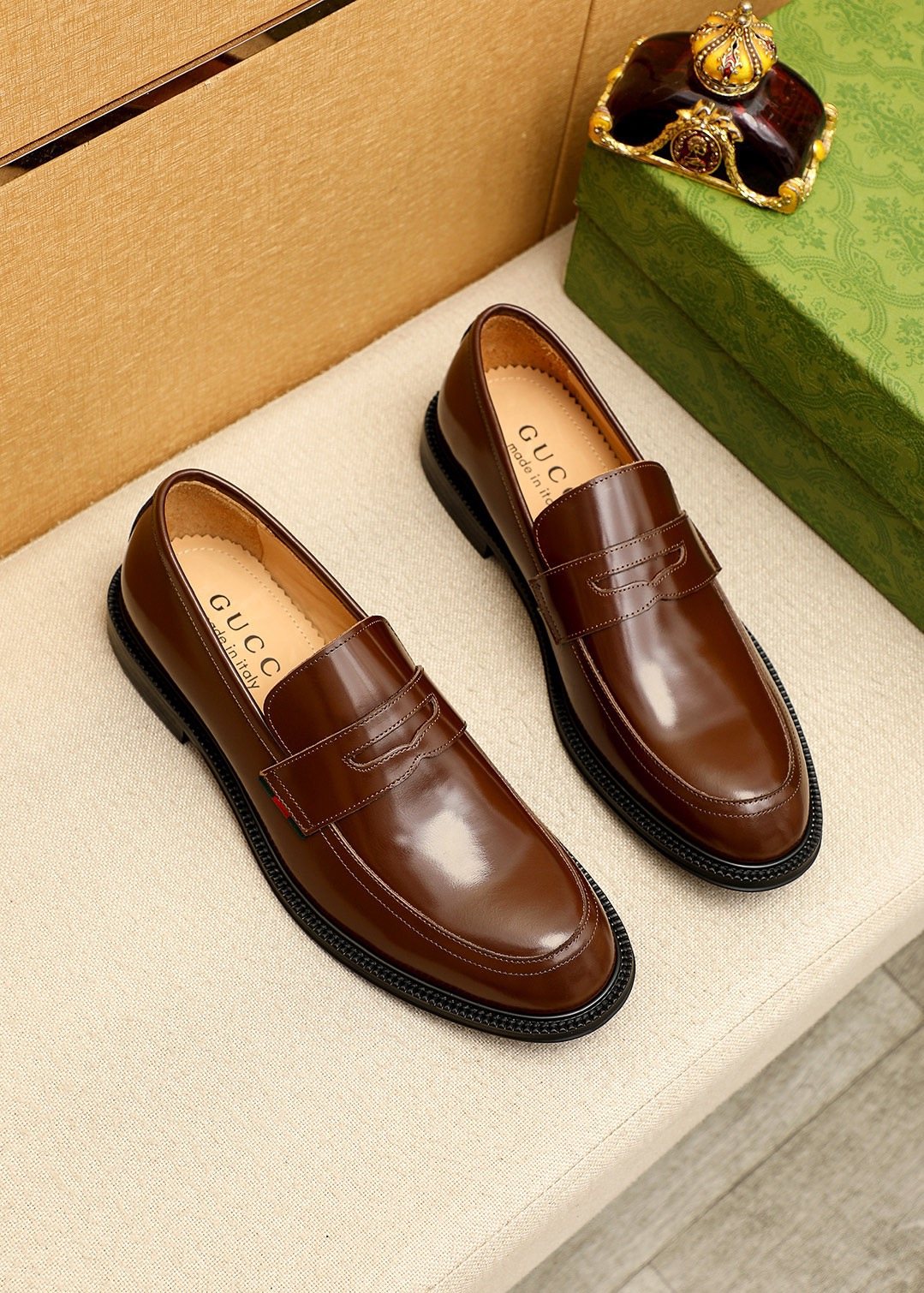 Gucci Polished Penny Loafers — hero