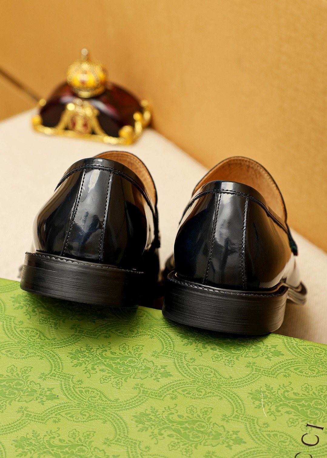 Gucci Polished Penny Loafers — back