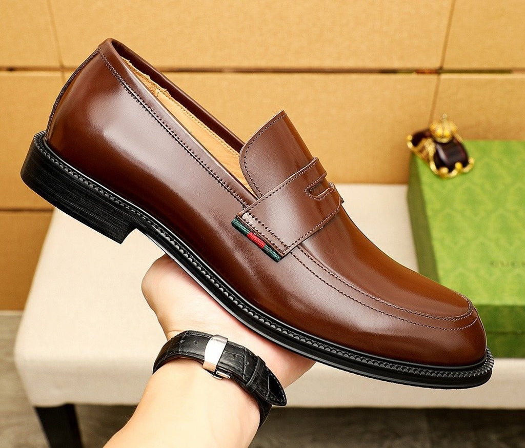 Gucci Polished Penny Loafers — front