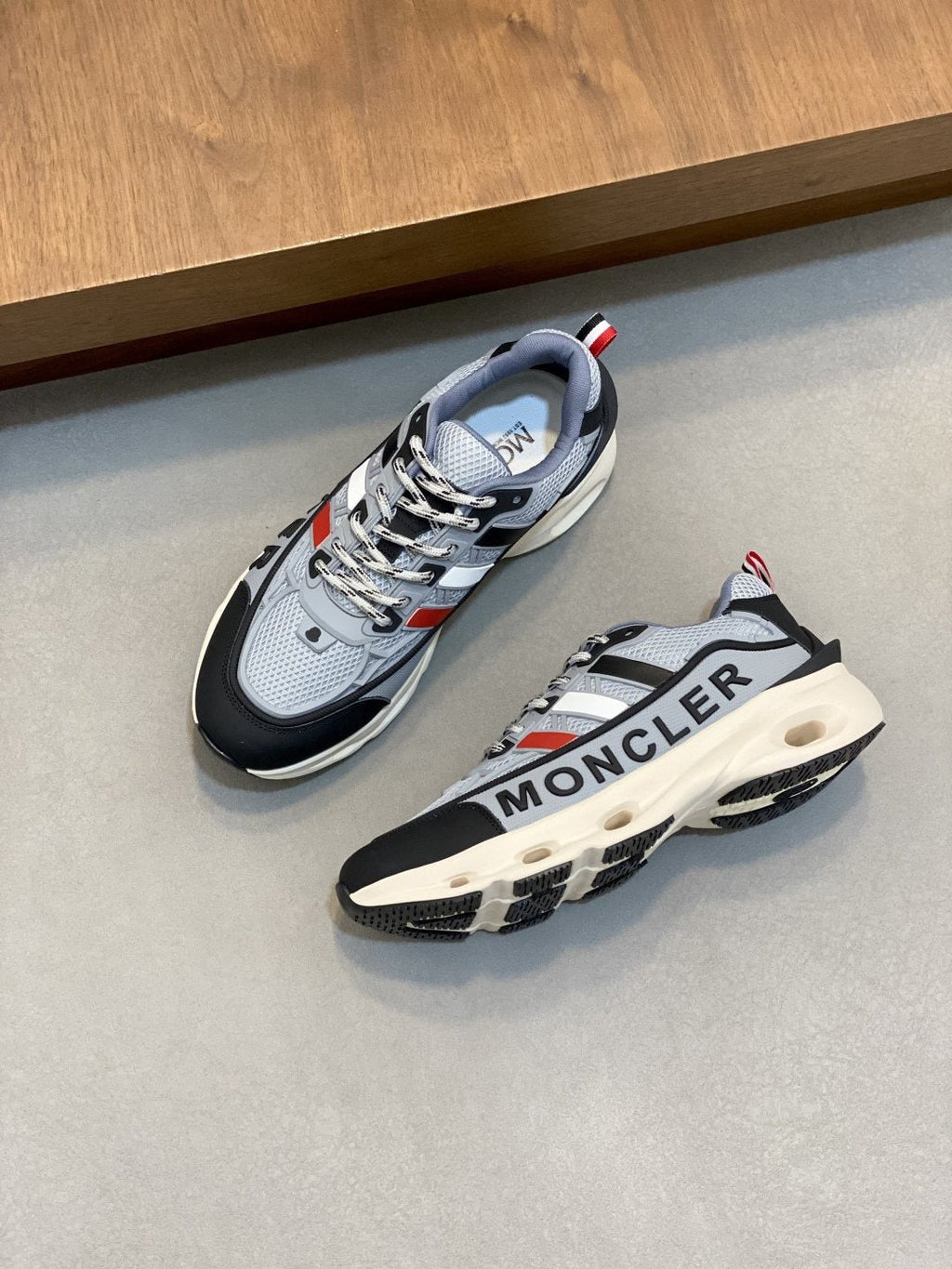 Moncler Mesh Panel Sneakers — side