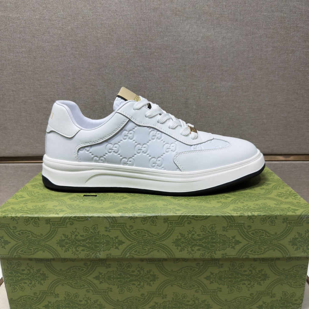 Gucci Men's Embossed Low-Top Sneakers — side
