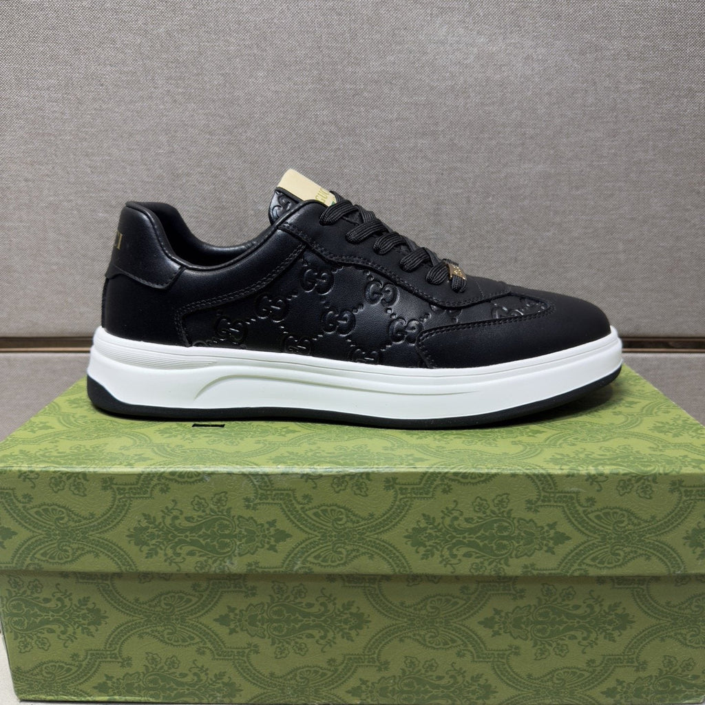 Gucci Men's Embossed Low-Top Sneakers — side