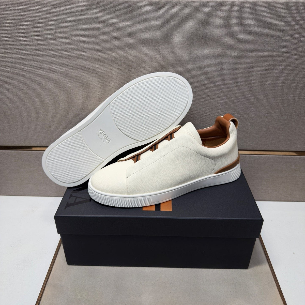Zegna Low-Top Slip-On Sneakers — side