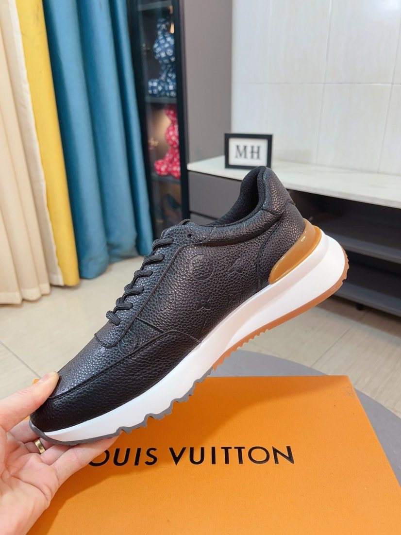 Louis Vuitton Dark Brown Low-Top Sneakers — side