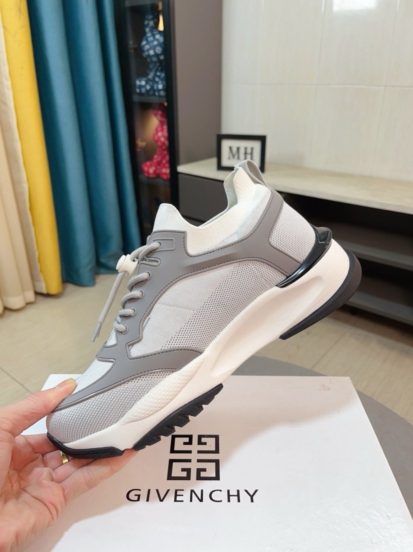 Givenchy Paneled Lace-Up Sneakers — model