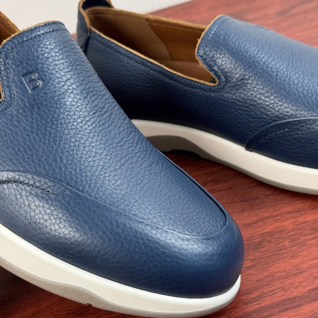 Berluti Pebbled Leather Slip-On Loafers — detail