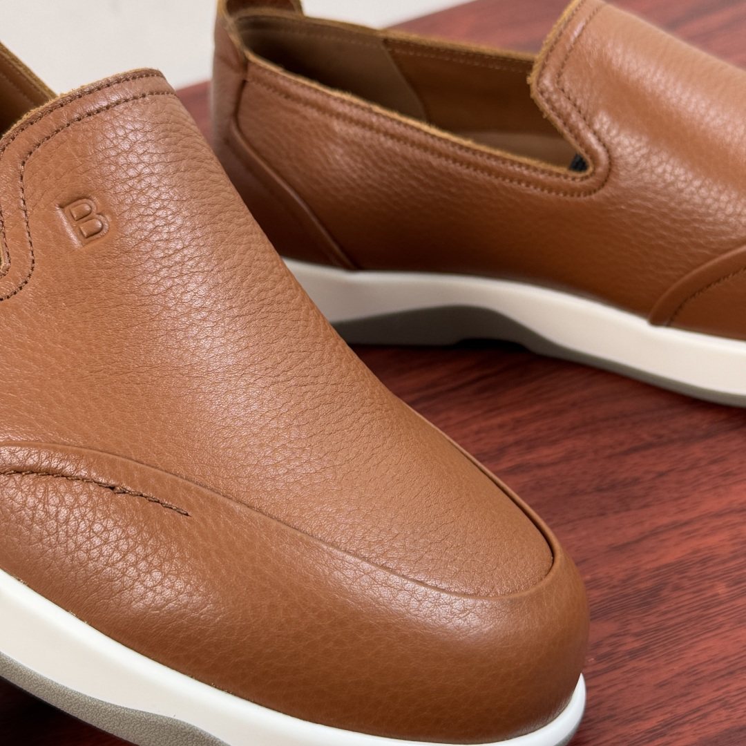 Berluti Pebbled Leather Slip-On Loafers — detail