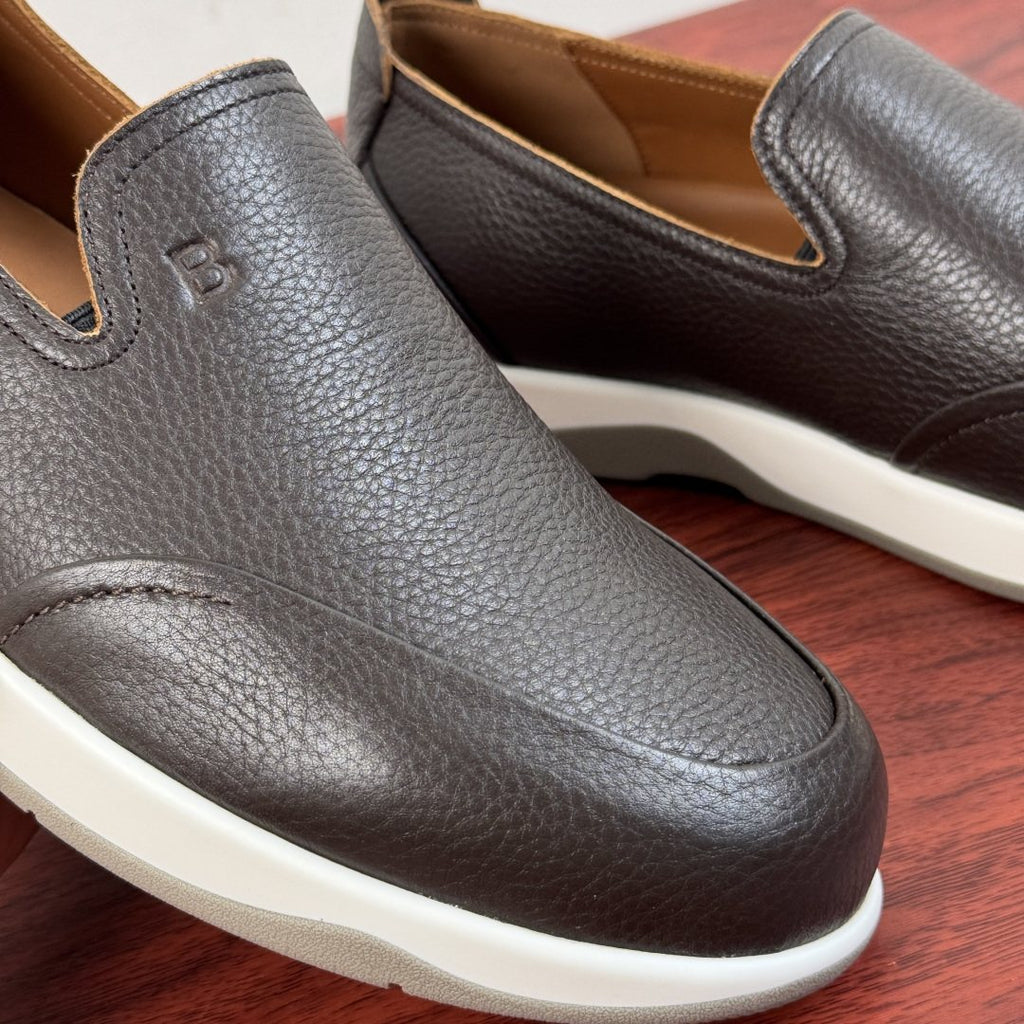 Berluti Pebbled Leather Slip-On Loafers — detail