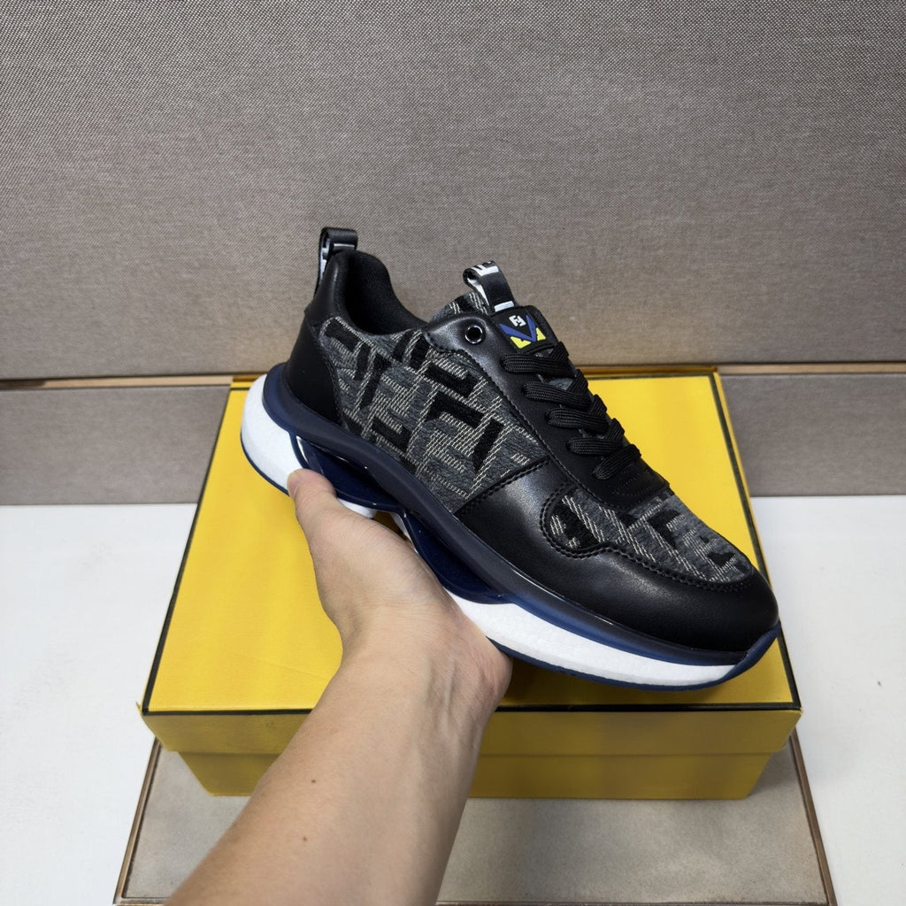 Fendi Men's Patterned Panel Sneakers — model