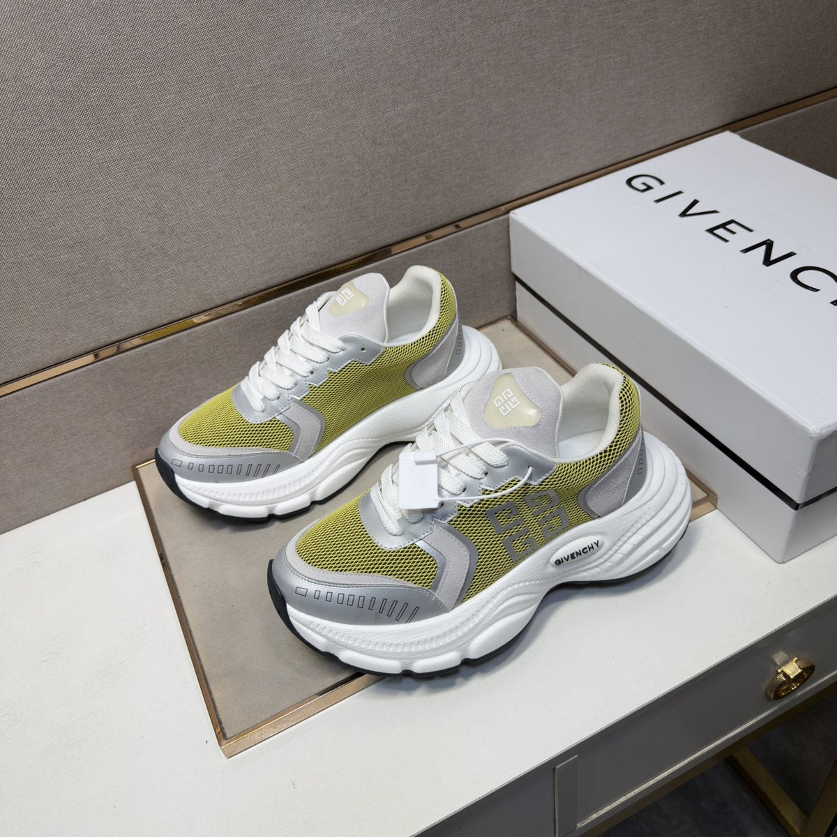 Givenchy Paneled Low-Top Sneakers — front