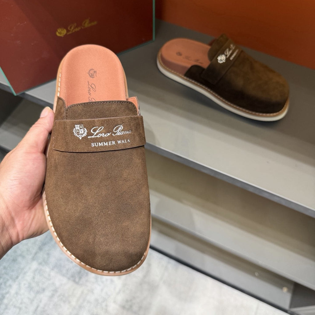 Loro Piana Open-Back Loafer Mules — front
