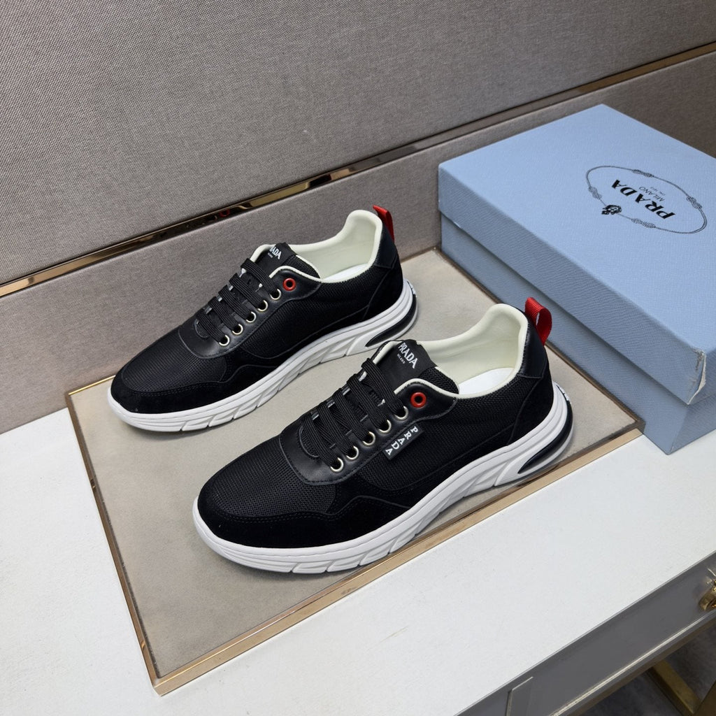 Prada Men's Paneled Low-Top Sneakers — front