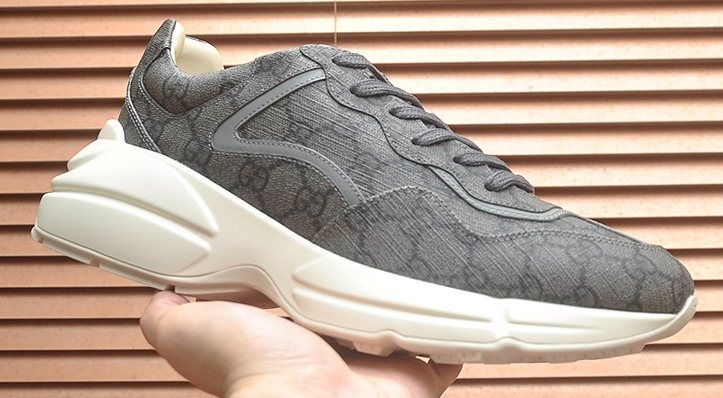 Gucci Tonal Pattern Chunky Low-Top Sneakers — front