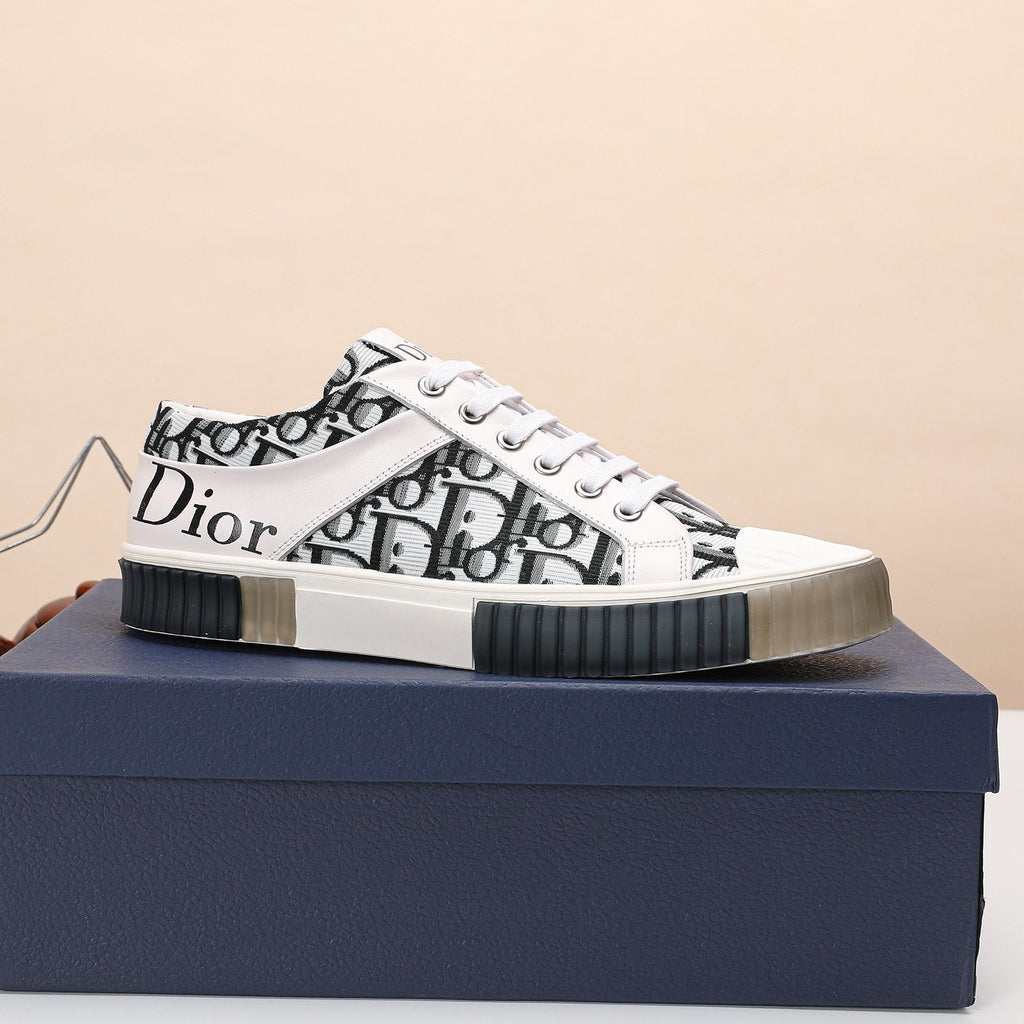 Dior Patterned High-Top Sneakers — back