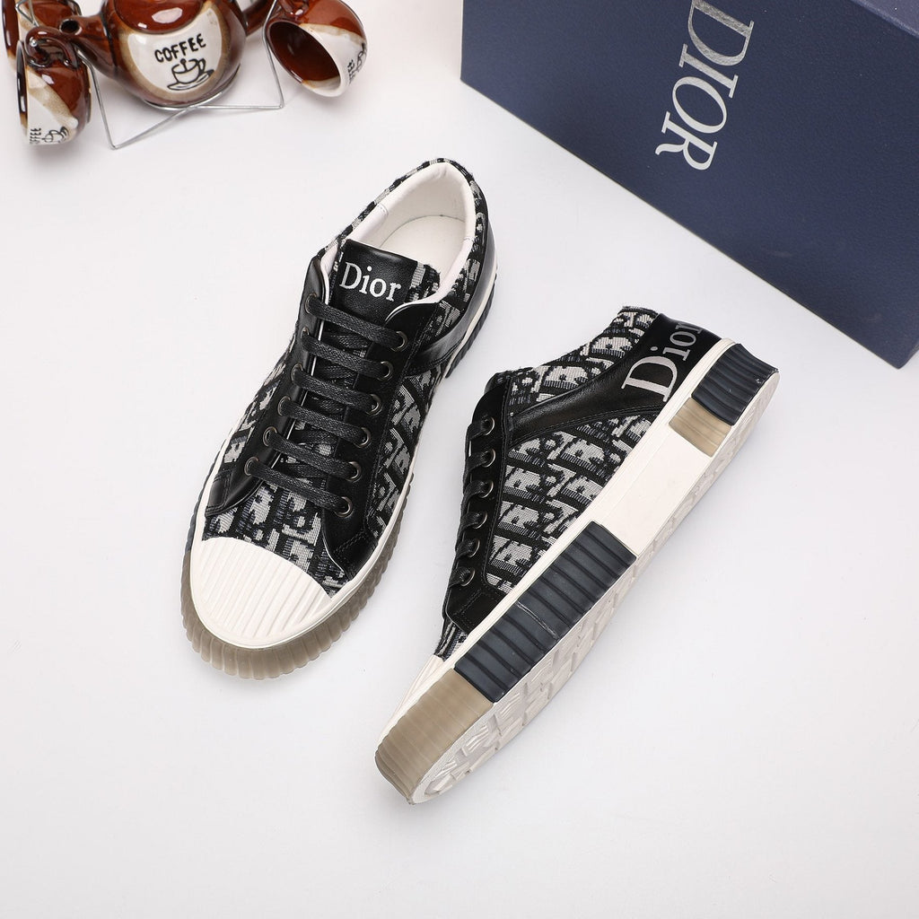 Dior Patterned High-Top Sneakers — front