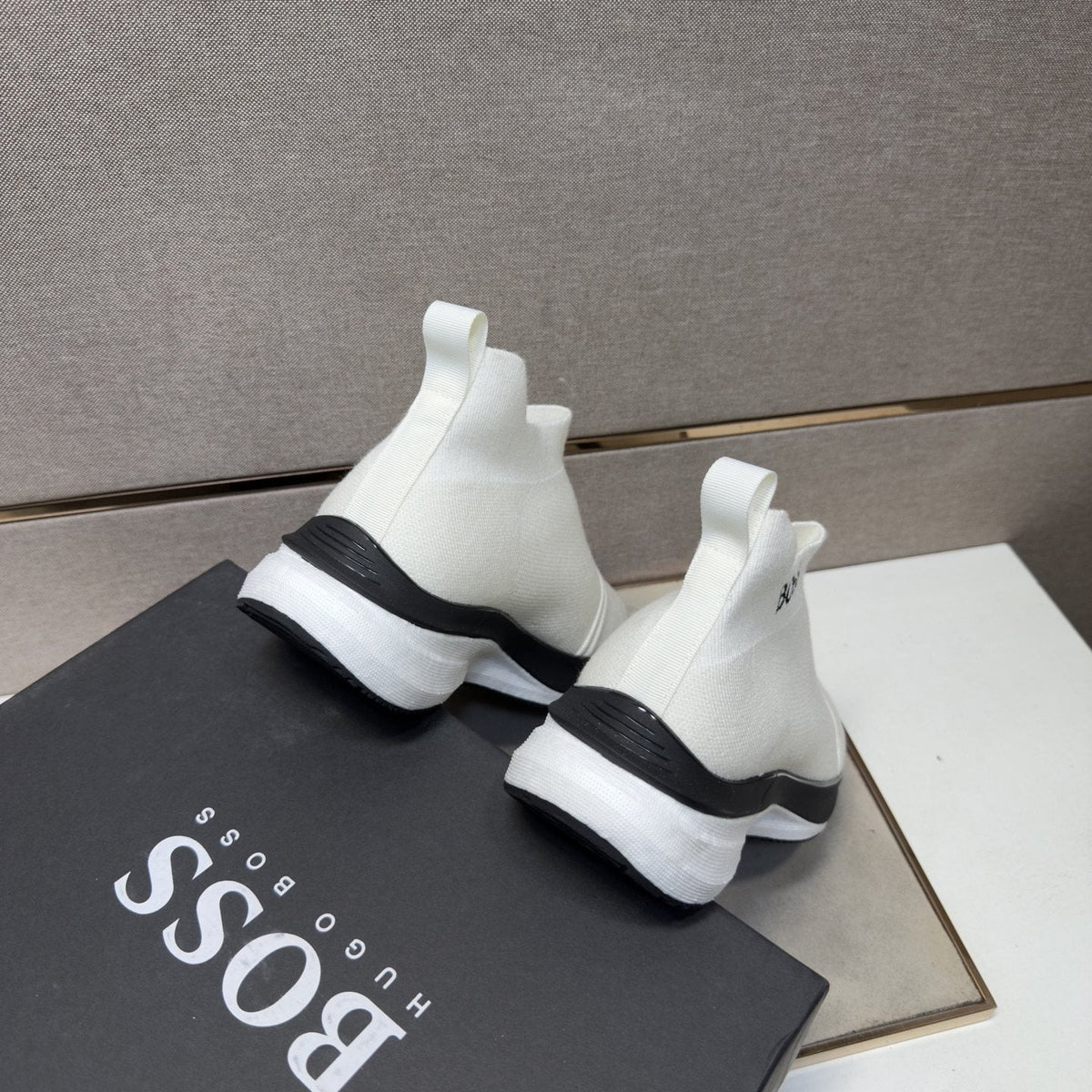 BOSS Textured Slip-On Sneakers — back