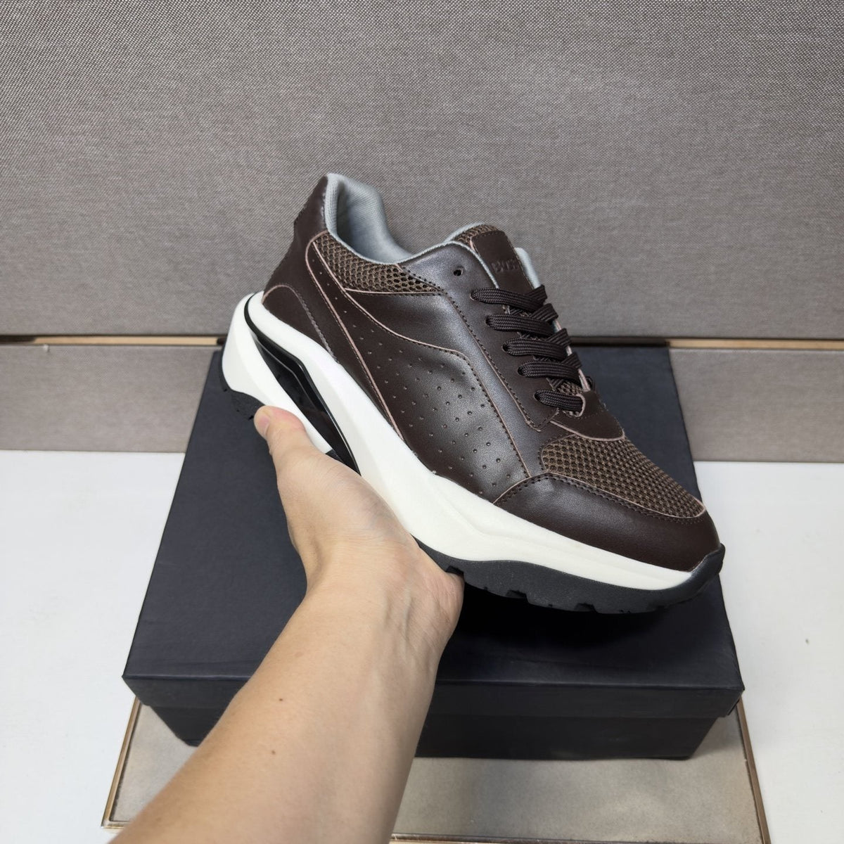 HUGO BOSS Mesh-Textured Casual Sneakers — model