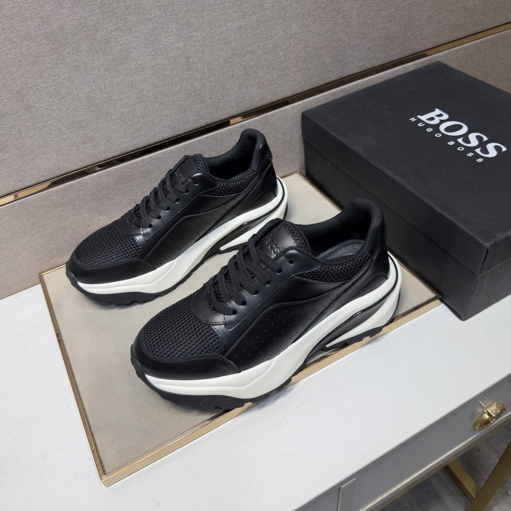 HUGO BOSS Mesh-Textured Casual Sneakers — front