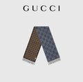 Gucci Interlocking G Fringed Scarf — front