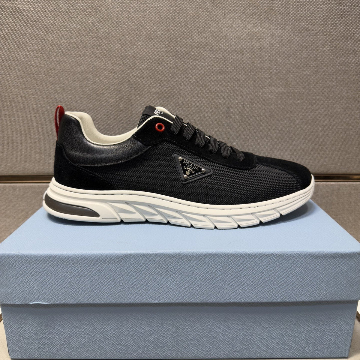 Prada Paneled Low-Top Sneakers — side