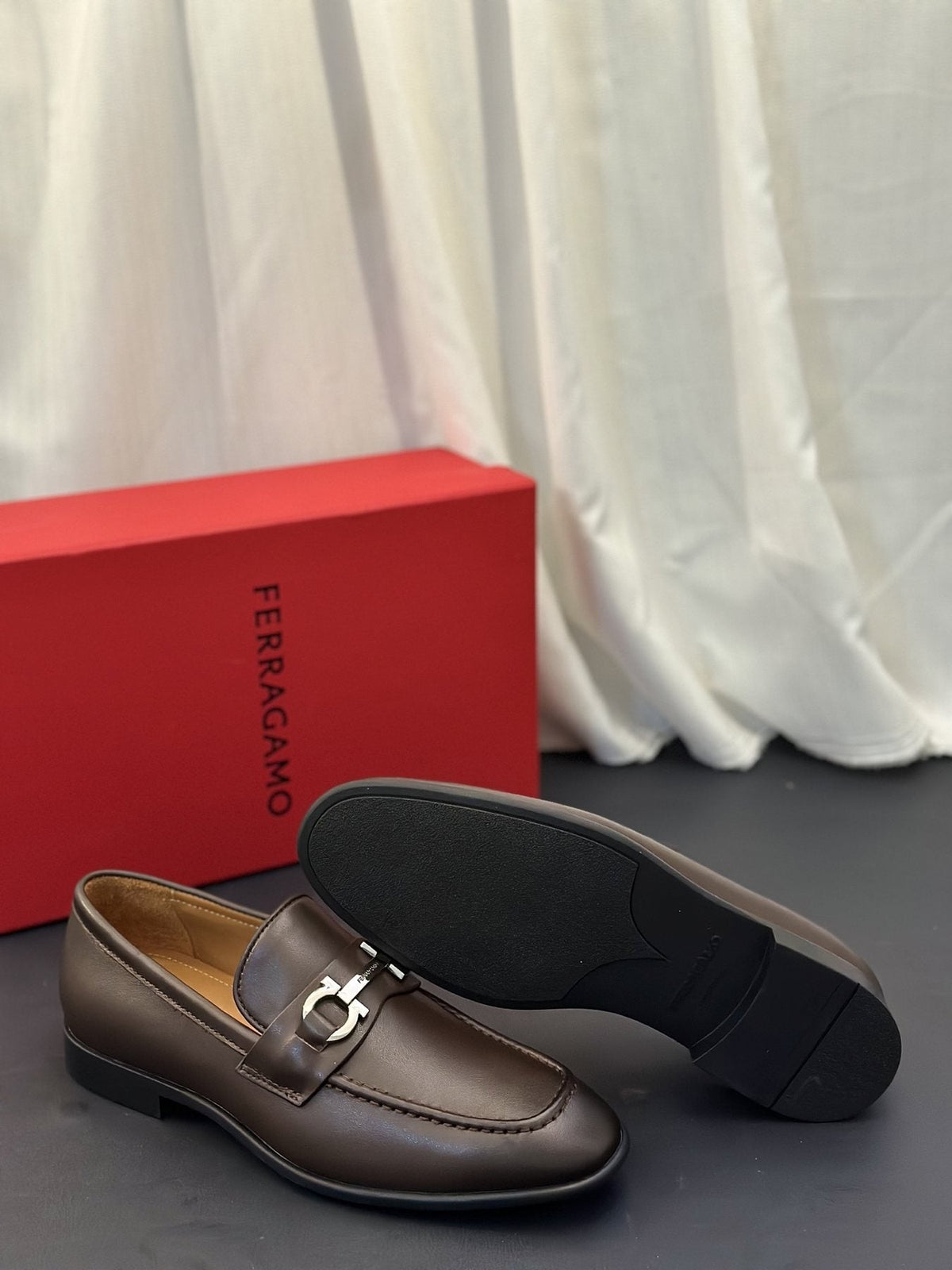Ferragamo Metal-Bit Loafers — back