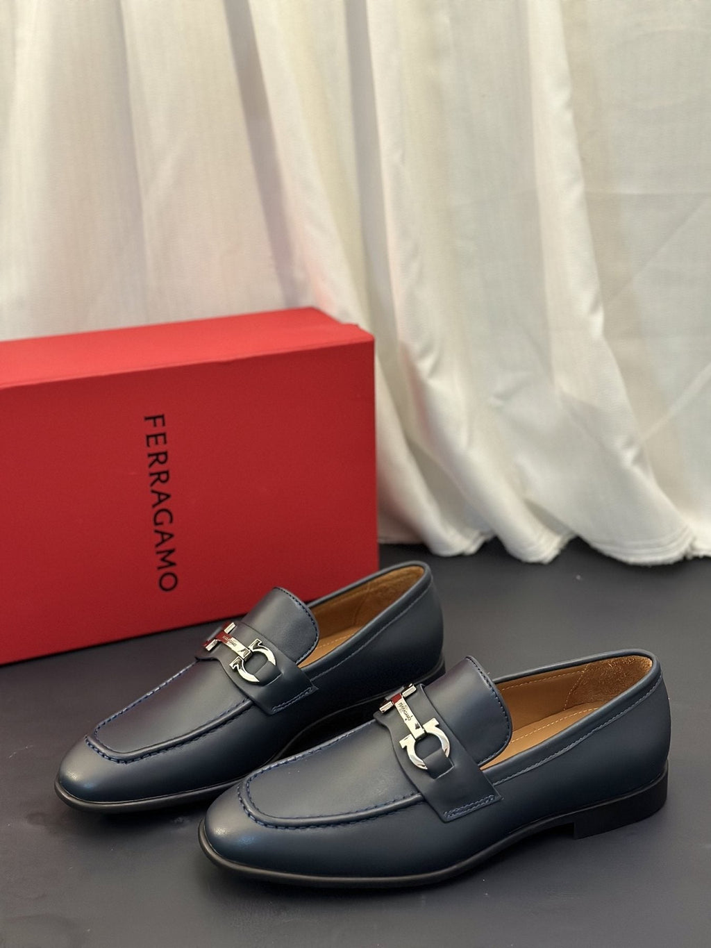 Ferragamo Metal-Bit Loafers — front