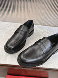 Ferragamo Black Leather Loafers — hero