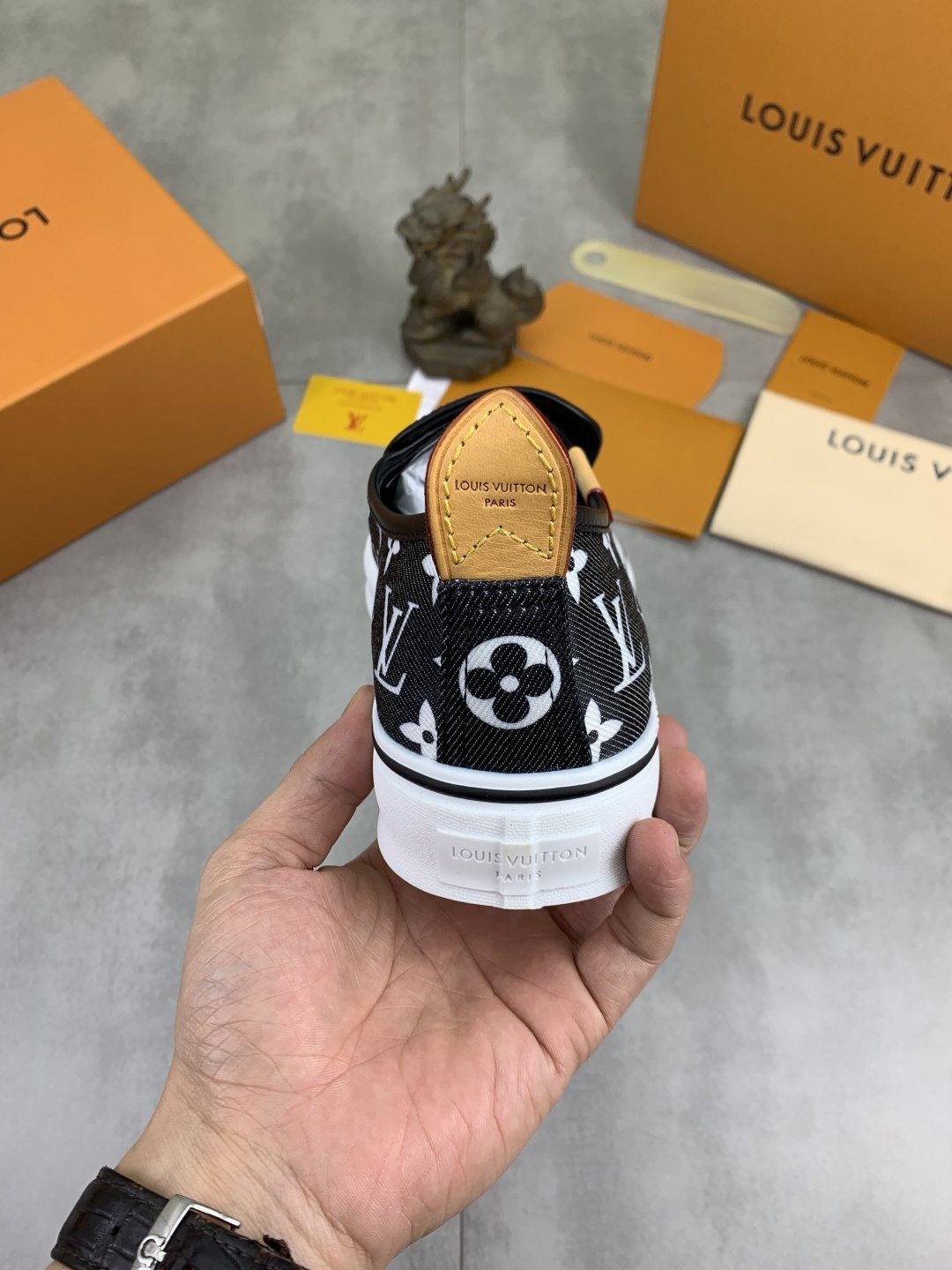 Louis Vuitton Monogram Slip-On Sneakers — back