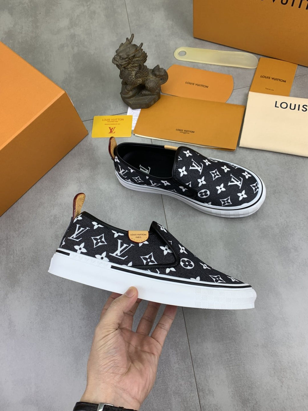 Louis Vuitton Monogram Slip-On Sneakers — model