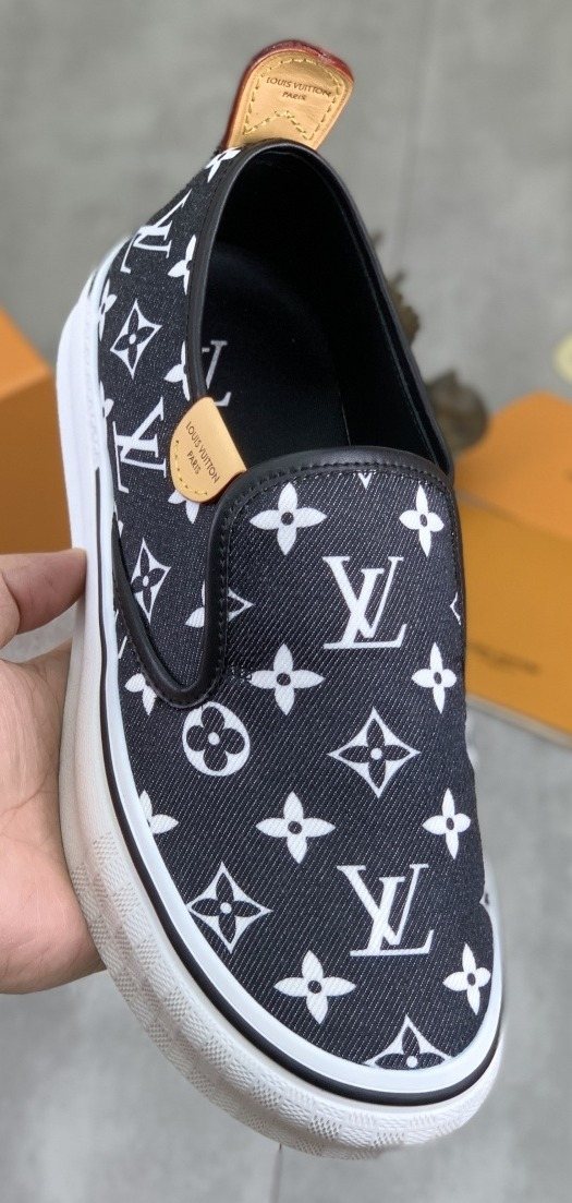 Louis Vuitton Monogram Slip-On Sneakers — front