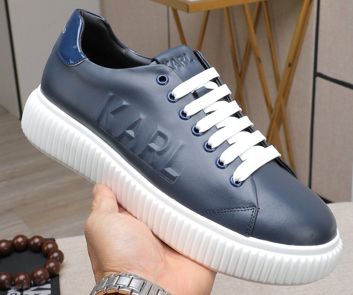 Karl Lagerfeld Embossed Logo Low-Top Sneakers — hero