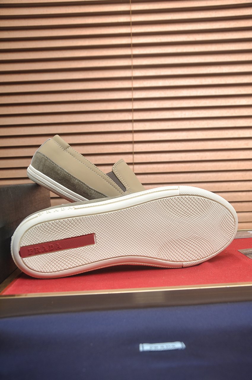 Prada Men’s Smooth Slip-On Shoes — side
