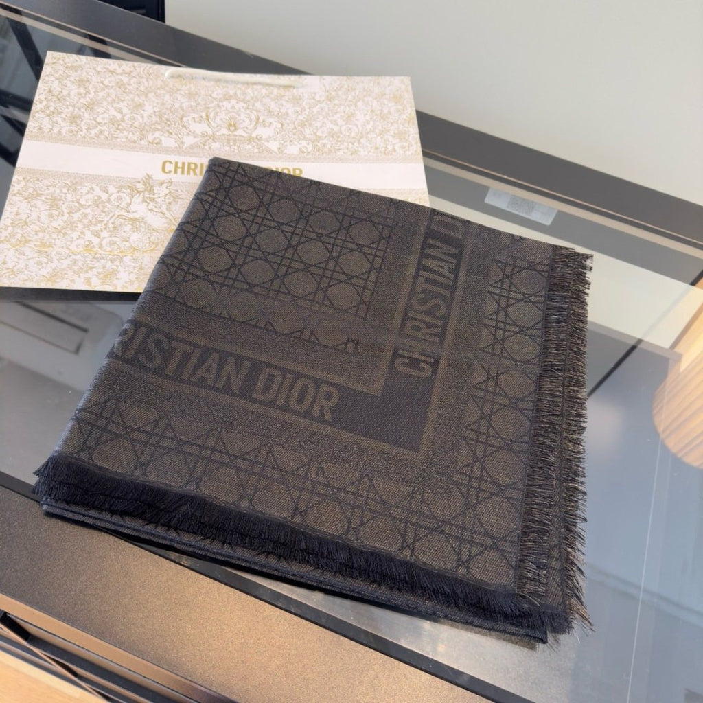 Dior Geometric Fringe Scarf — front