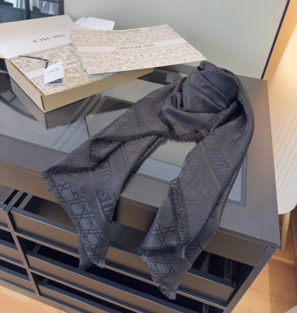 Dior Geometric Fringe Scarf — front