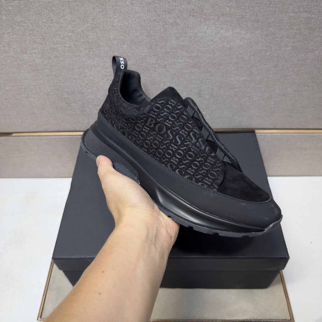 BOSS Patterned Slip-On-Style Sneakers — model