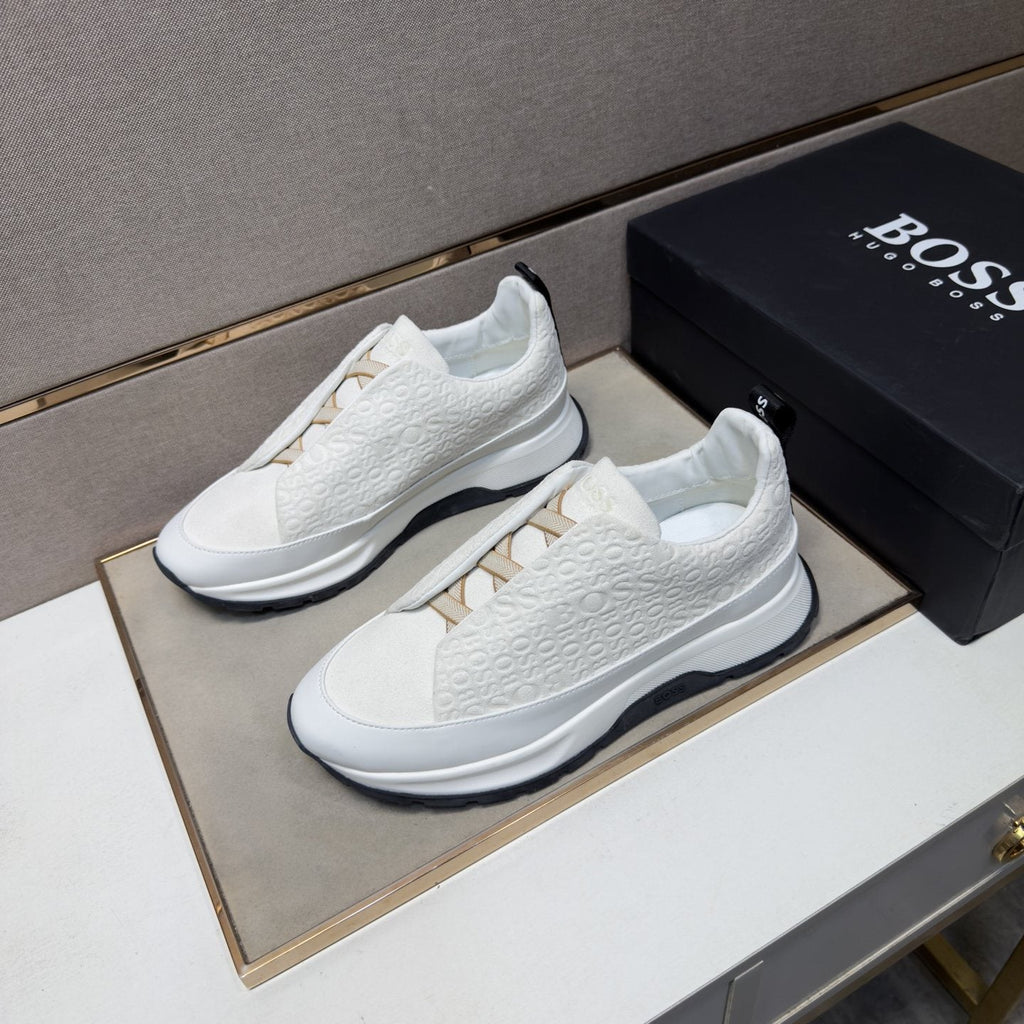 BOSS Patterned Slip-On-Style Sneakers — front