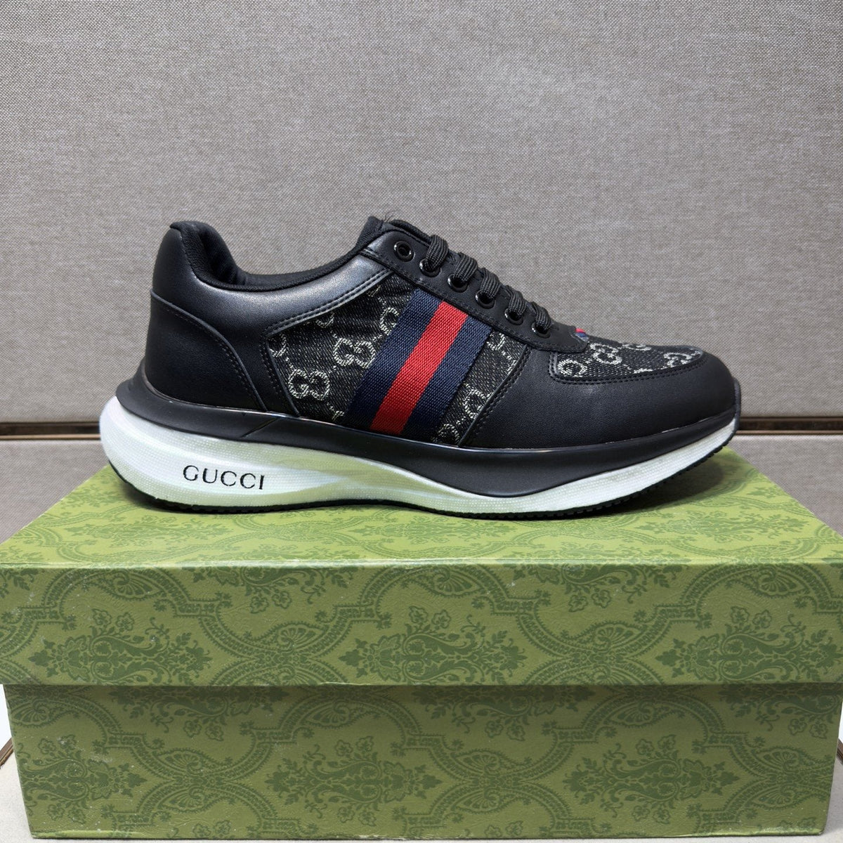 Gucci Web Stripe Low-Top Sneakers — side