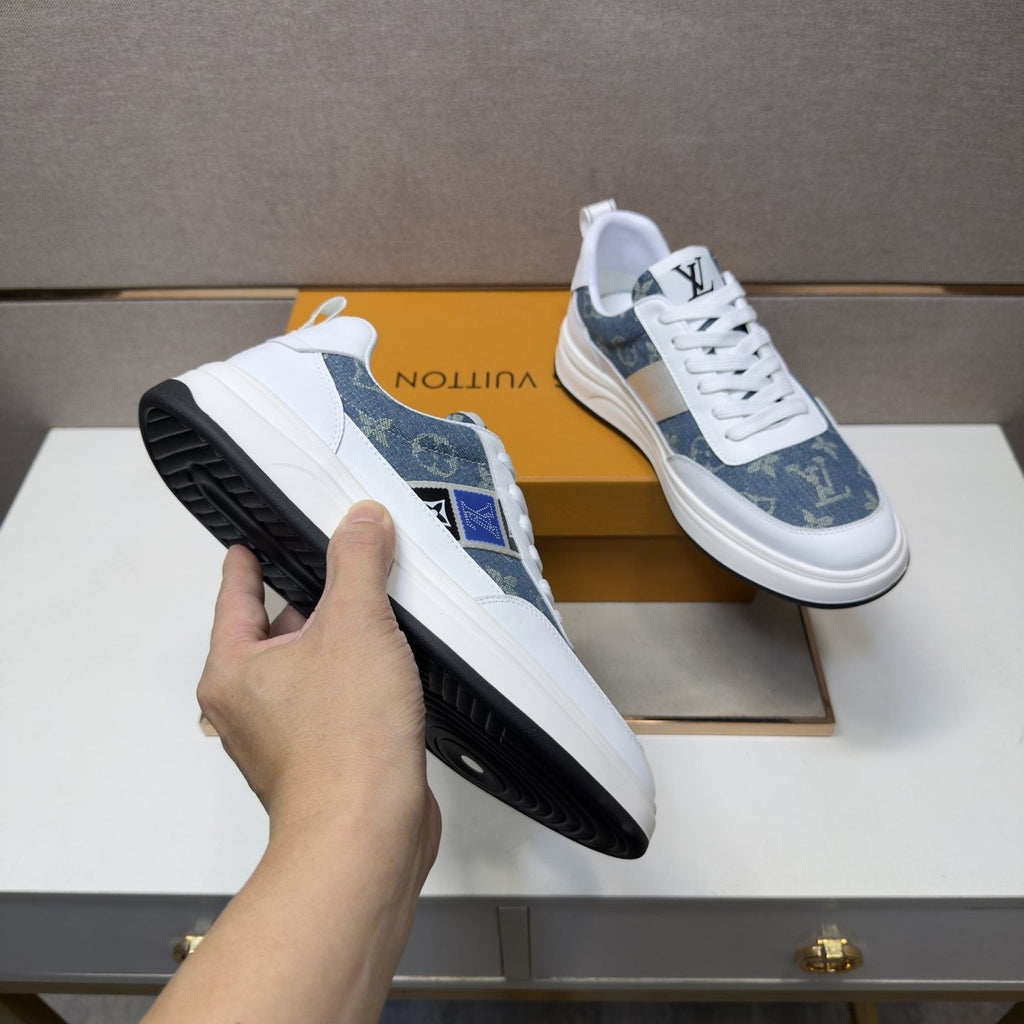 Louis Vuitton Patterned Low-Top Sneakers — model