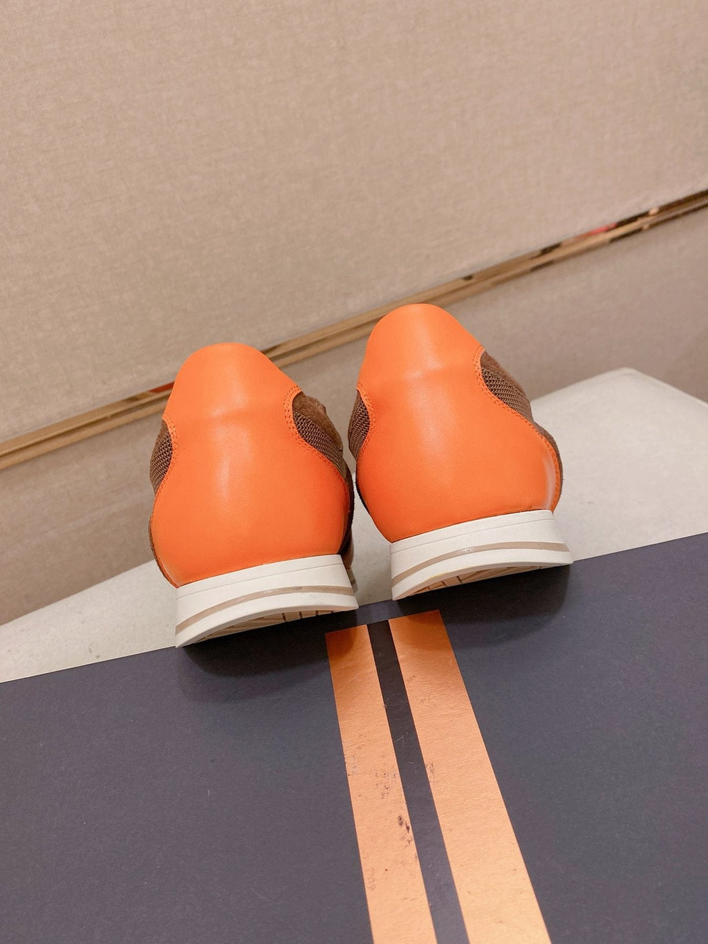 Zegna Leather and Suede Low-Top Sneakers — back