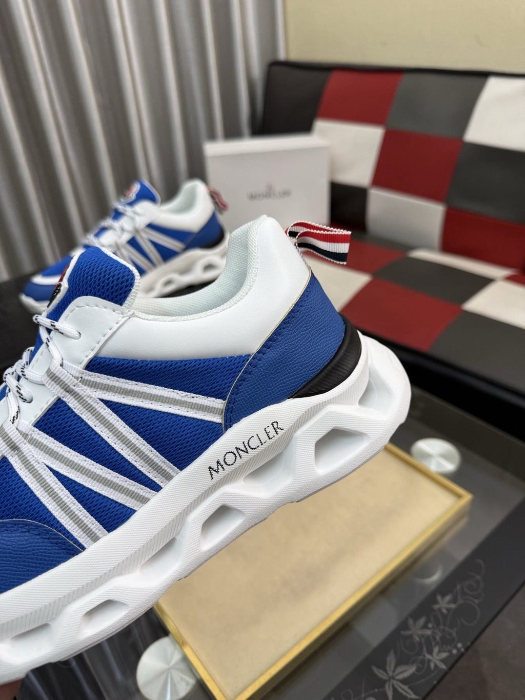 Moncler Paneled Low-Top Sneakers — detail