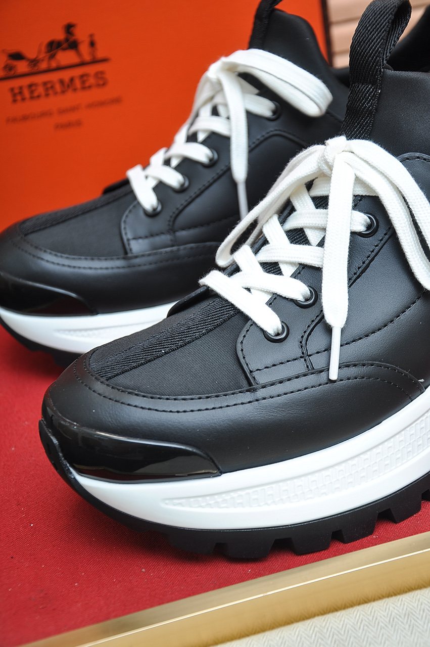 Hermès Paneled Chunky Sneakers — detail