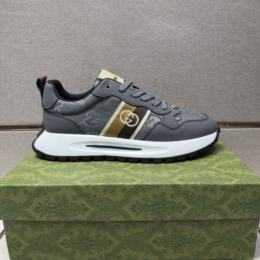 Gucci Patterned Low-Top Sneakers — side