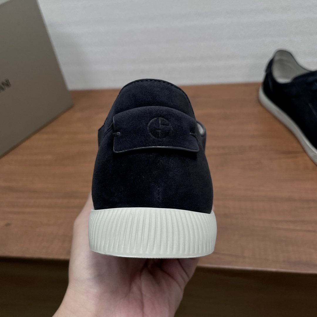Giorgio Armani Perforated Low-Top Sneakers — back
