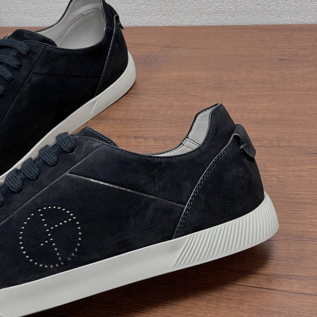 Giorgio Armani Perforated Low-Top Sneakers — side