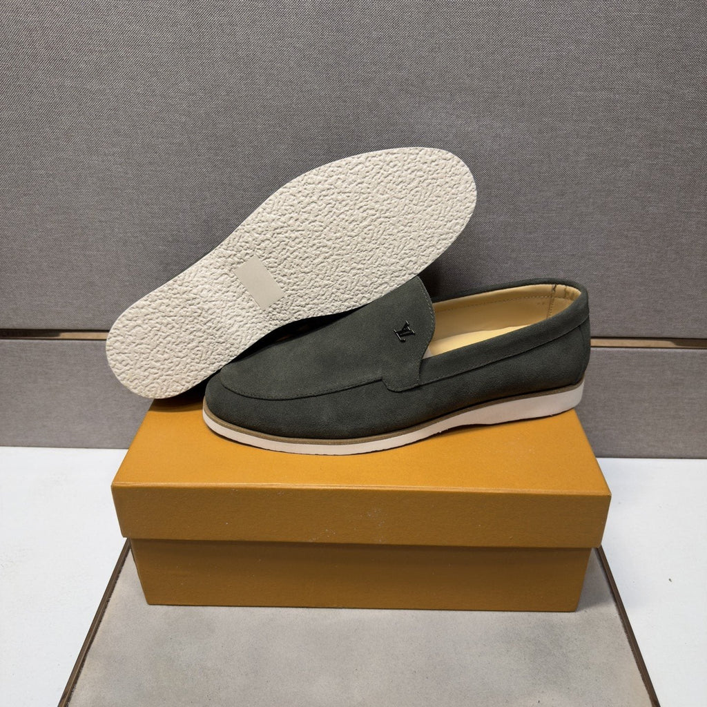 Louis Vuitton Men’s Textured Slip-On Loafers — back