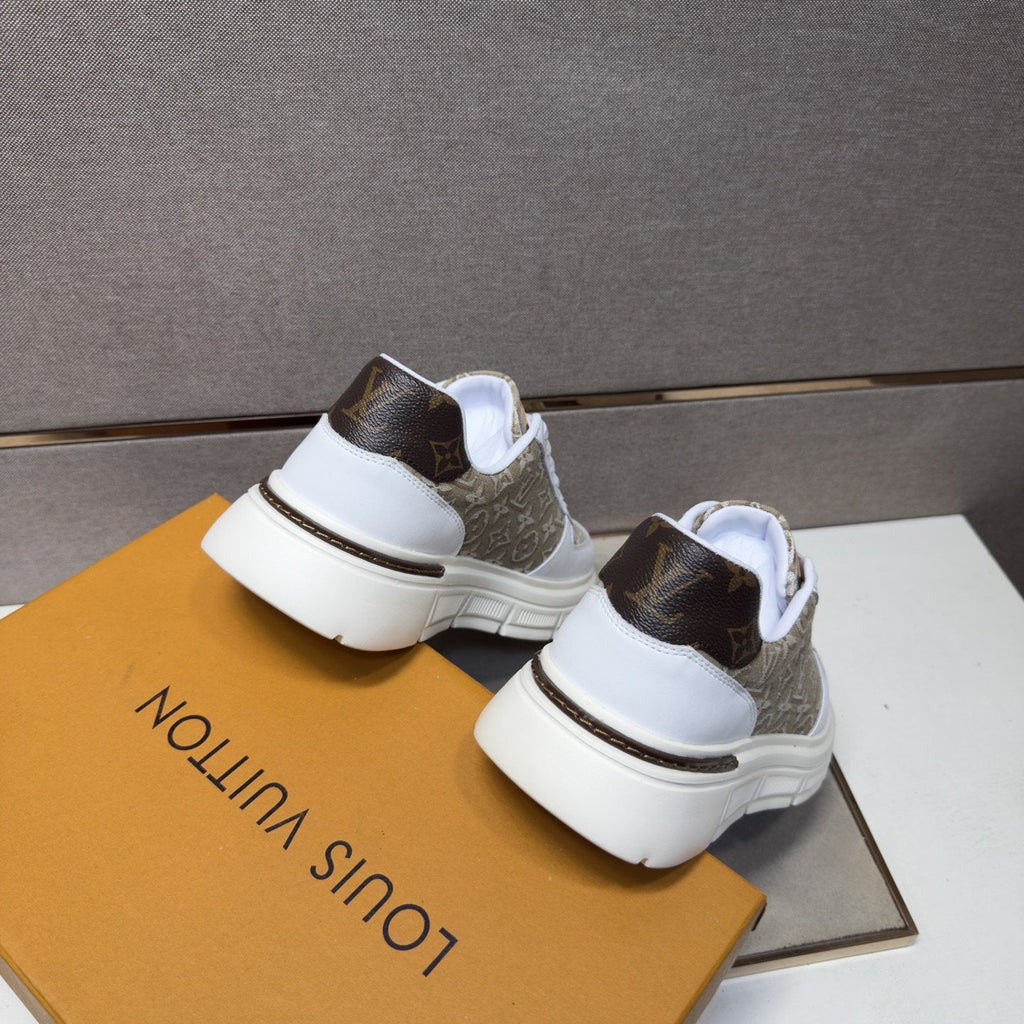 Louis Vuitton Monogram Panel Low-Top Sneakers — back